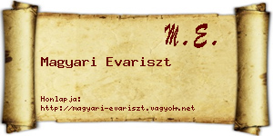 Magyari Evariszt névjegykártya